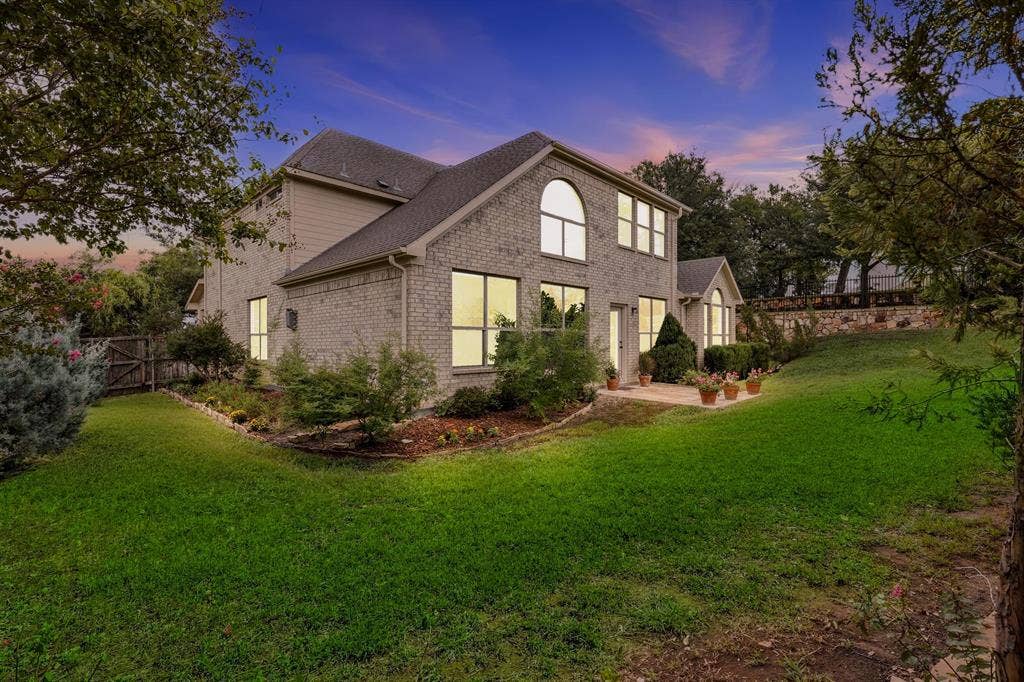 405 James Herndon Trail, McKinney, TX 75071 Backyard twilight