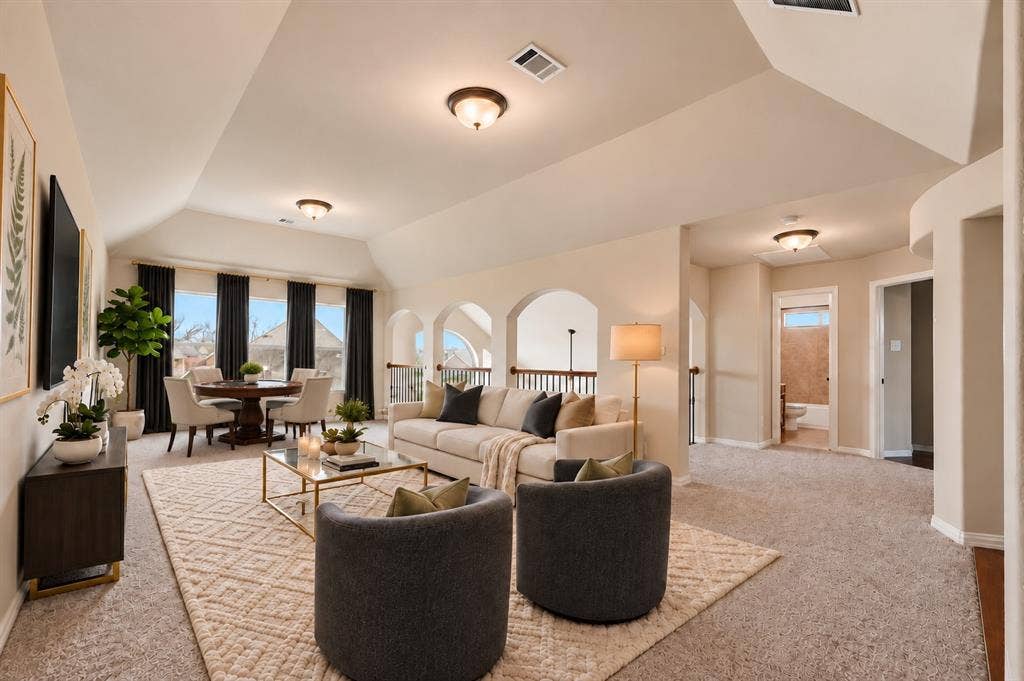 405 James Herndon Trail, McKinney, TX 75071 Game Room overlooking living and entry area
