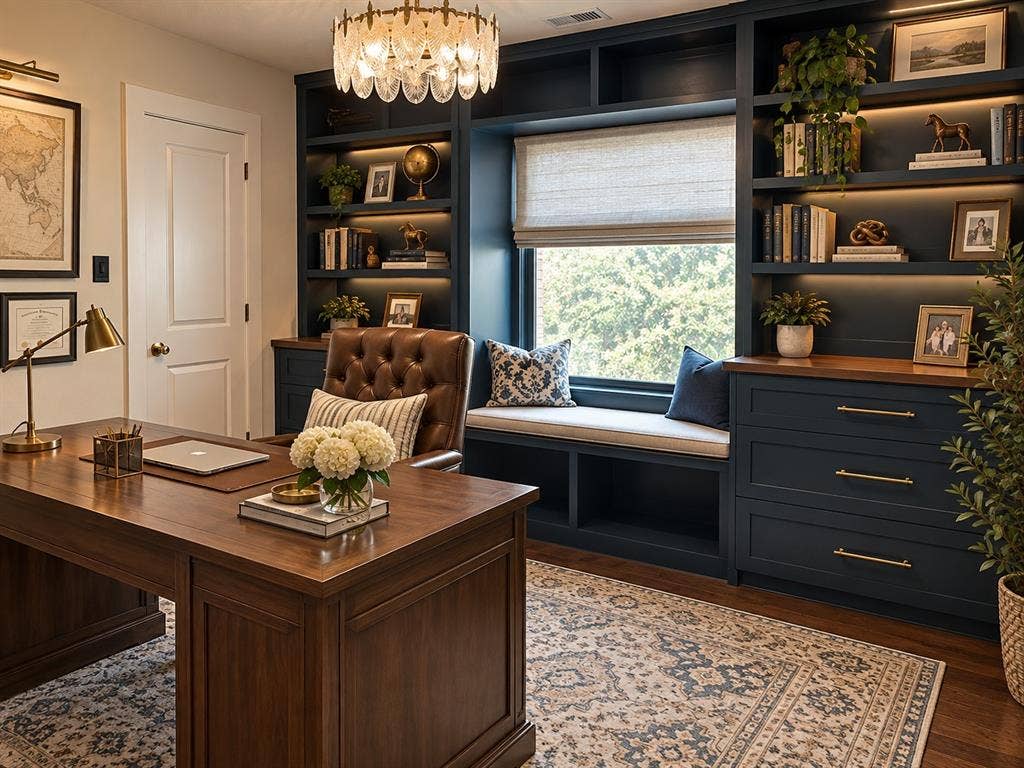820 Raywood Circle, Plano, TX 75075 Bedroom being used as an office. *AI Generated*