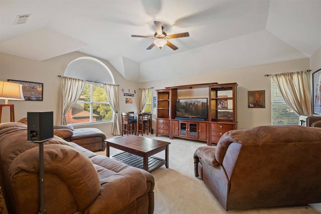 3202 Harbor Pointe Drive, Rowlett, TX 75088 Huge game room with so much space for movie nights and family game nights