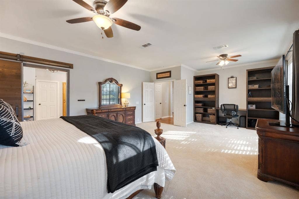 3202 Harbor Pointe Drive, Rowlett, TX 75088 View of primary bedroom with so much space for a home office, nursery or gym area