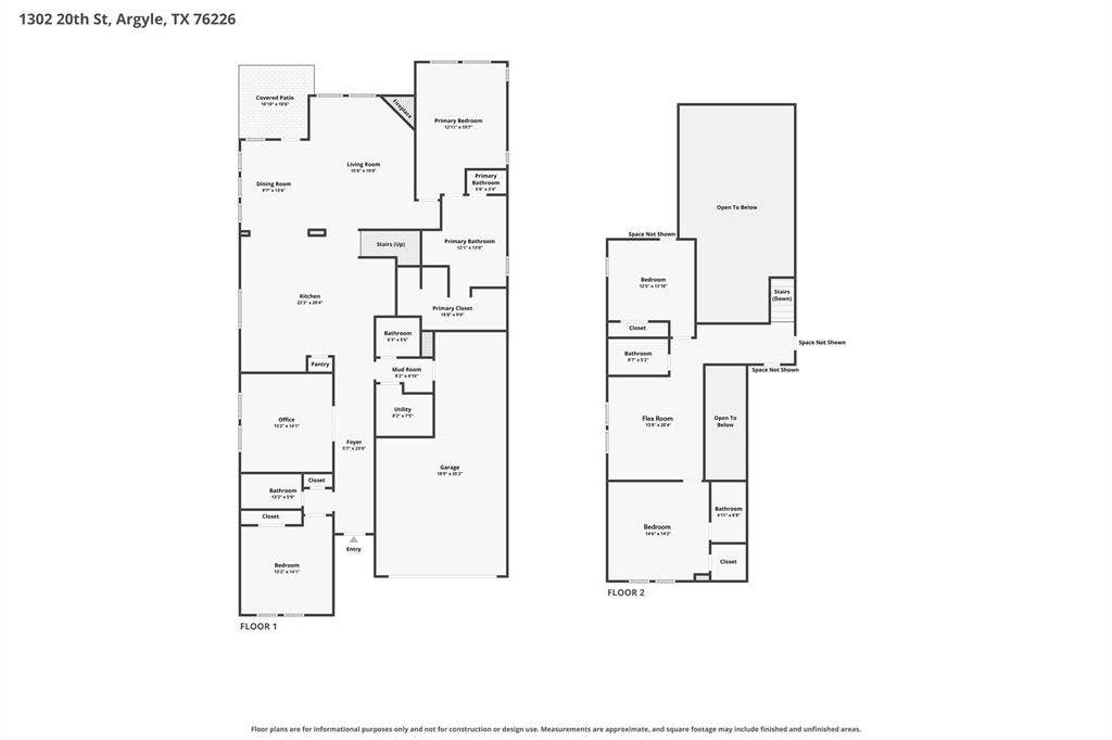 Floorplan of 1302 20th St, Argyle, TX in Harvest by Hillwood.