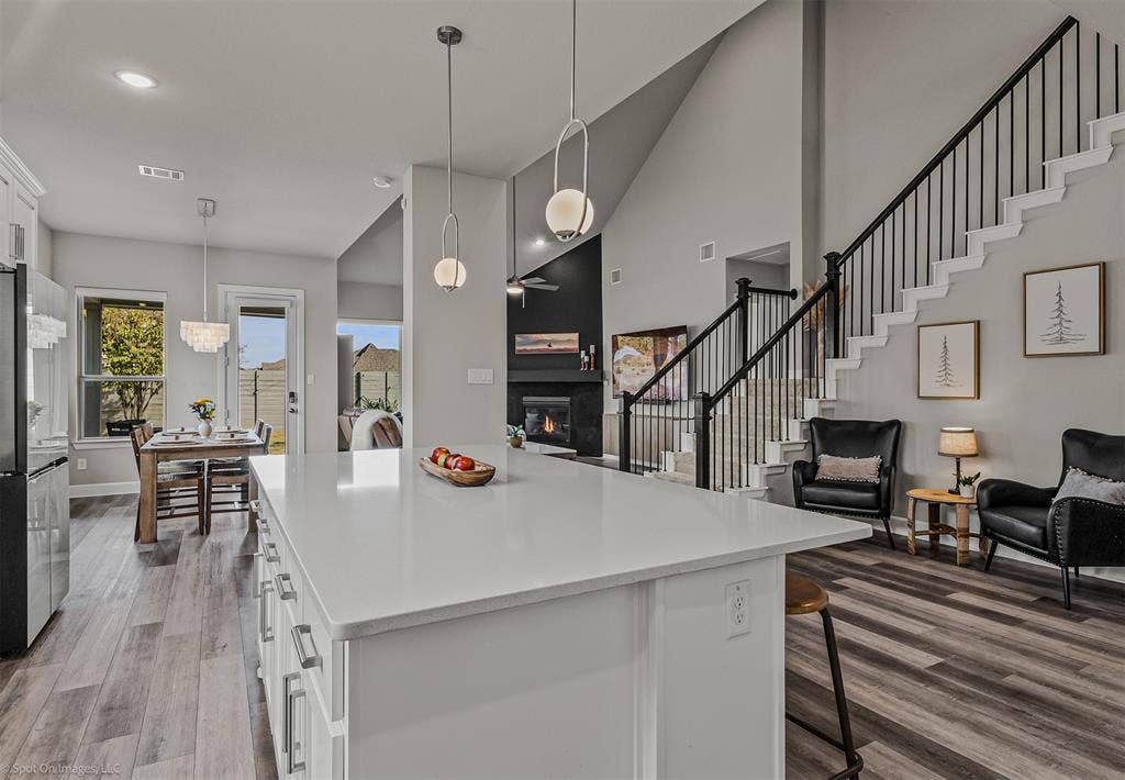 Large kitchen with kitchen island of 1302 20th St, Argyle, TX in Harvest by Hillwood