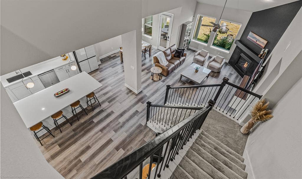 View from top of stairs of 1302 20th St, Argyle, TX in Harvest by Hillwood