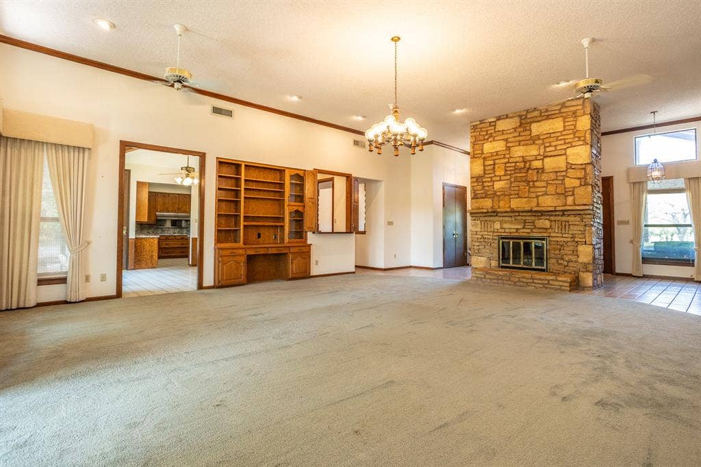 2300 W MAIN Street, Lancaster, TX 75146 Living looking toard breakfast room and kitchen. Home designed for entertaining and family gatherings.
