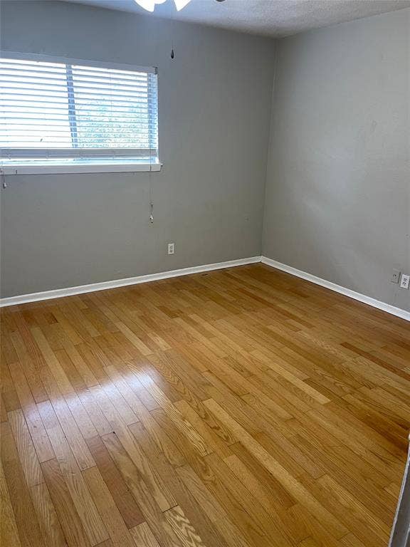 5317 Junius Street, #214, Dallas, TX 75214 Hardwood flooring, painted walls, and window with blinds