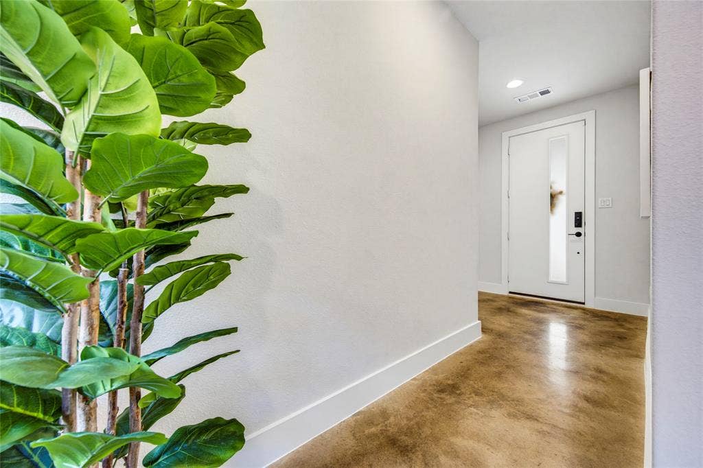 Entry with stained concrete