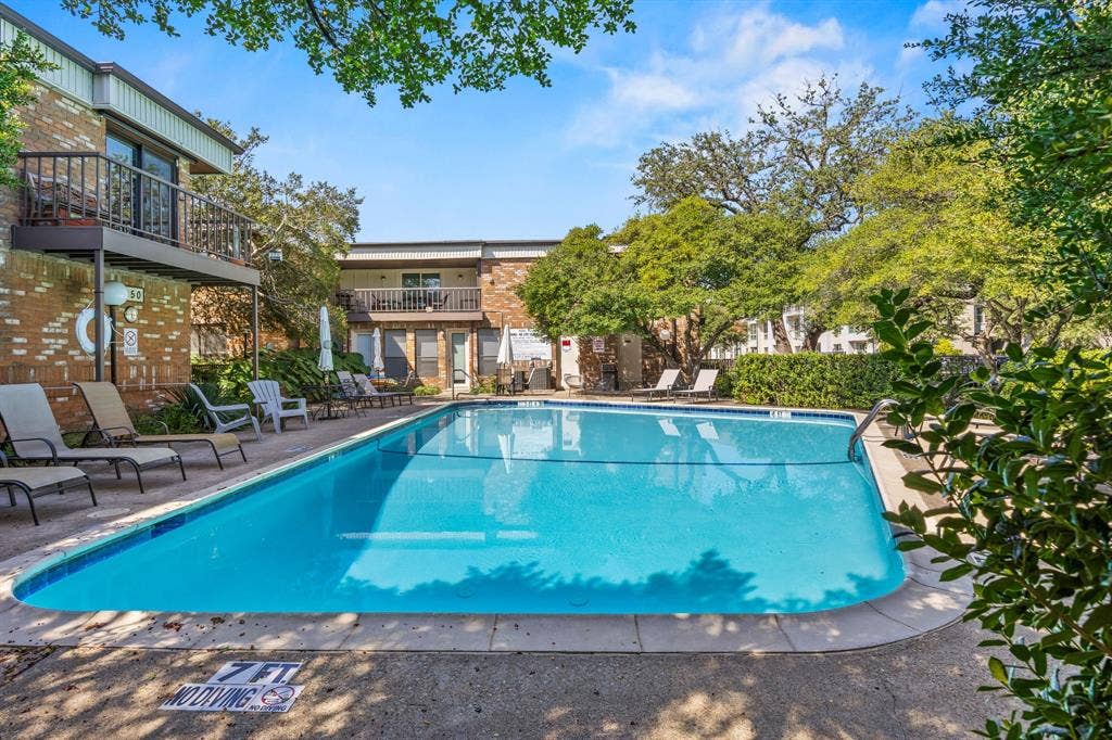 6060 Birchbrook Drive, #262, Dallas, TX 75206 Community Pool is quick walk from this condo