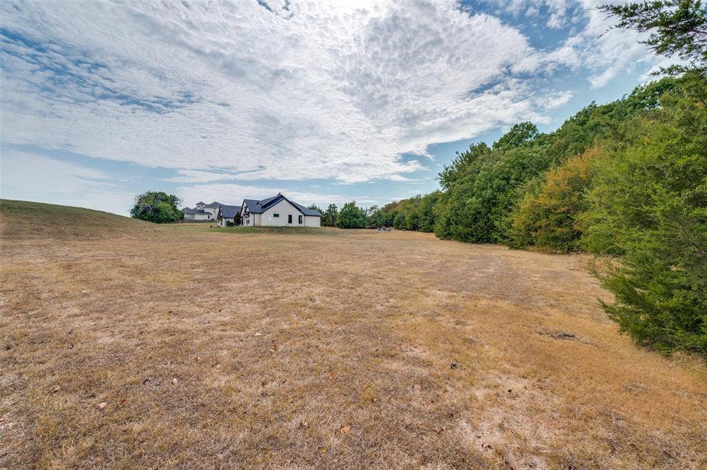 Looking W from the large grassy area in the front part of the lot.
