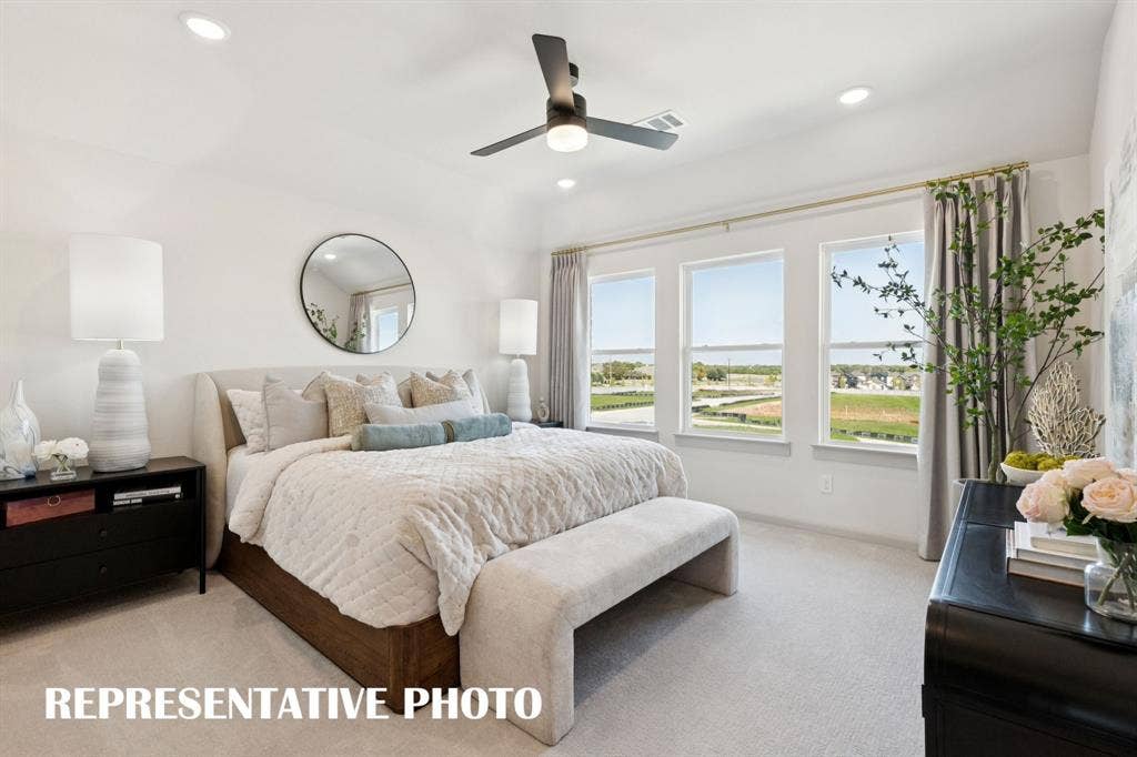 3733 Homer Court, McKinney, TX 75071 Your dreamy new owner's suite is located at the rear of the home for additional privacy. REPRESENTATIVE PHOTO