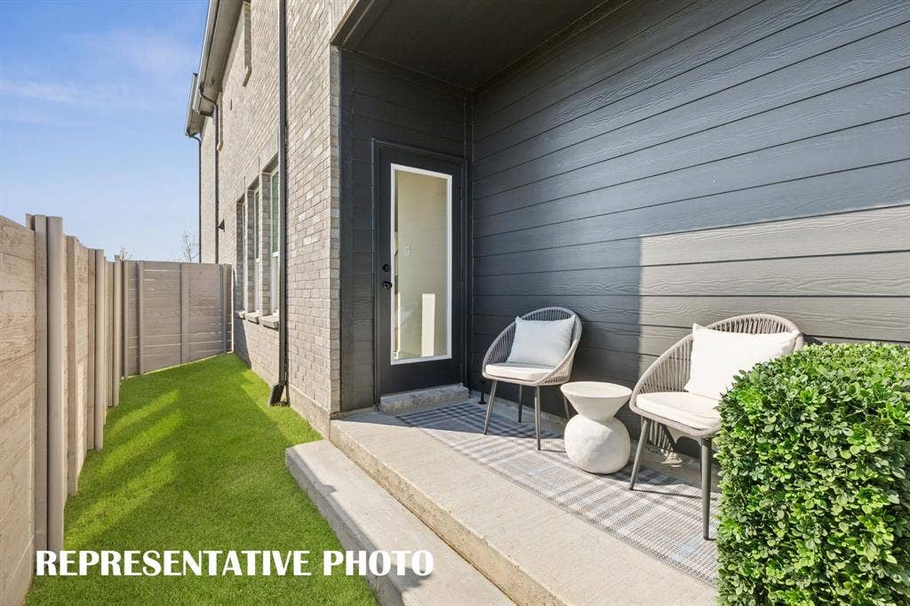 3733 Homer Court, McKinney, TX 75071 The covered patio offers the perfect place to enjoy morning coffee or to relax and unwind at the end of the day. REPRESENTATIVE PHOTO