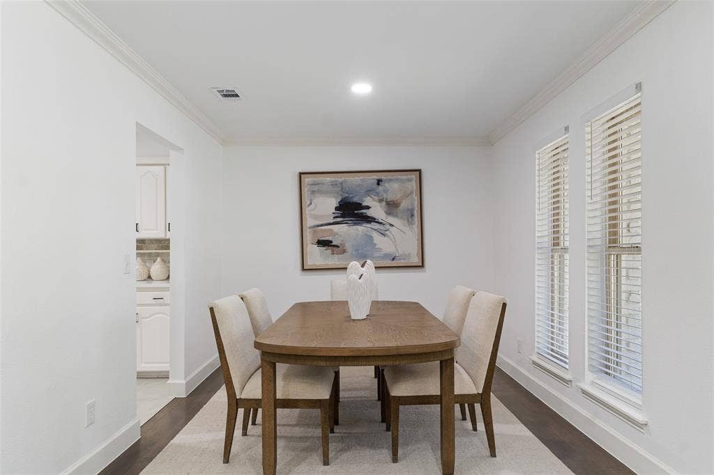 1612 Northcrest Drive, Plano, TX 75075 Recessed lighting, crown molding, and wood-finish flooring