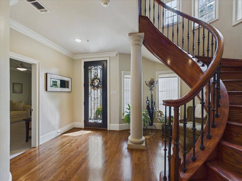 4301 Lomo Alto Drive, #B, Highland Park, TX 75219 Foyer & Grand Staircase