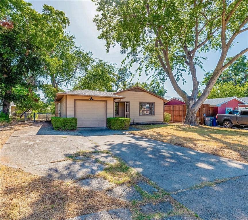 12326 Dandridge Drive, Dallas, TX 75243 Single-story residence featuring a driveway, attached garag.