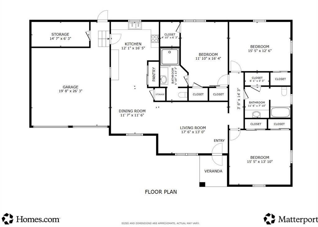111 Murchison Street, Farmersville, TX 75442 Floor Plan provides a great look that layout and possibilities of this home. See the 360º Tour in the Virtual Tours or contact listing agent for direct link.