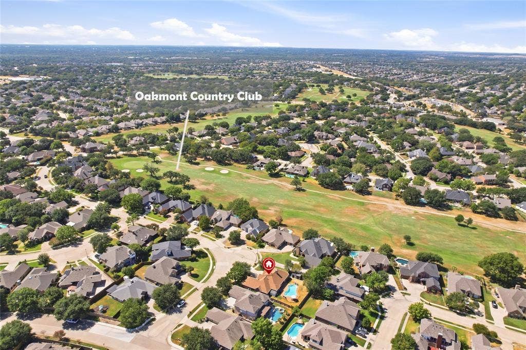 1926 Vintage Drive, Corinth, TX 76210 Residential properties with green space, mature trees, and a golf course