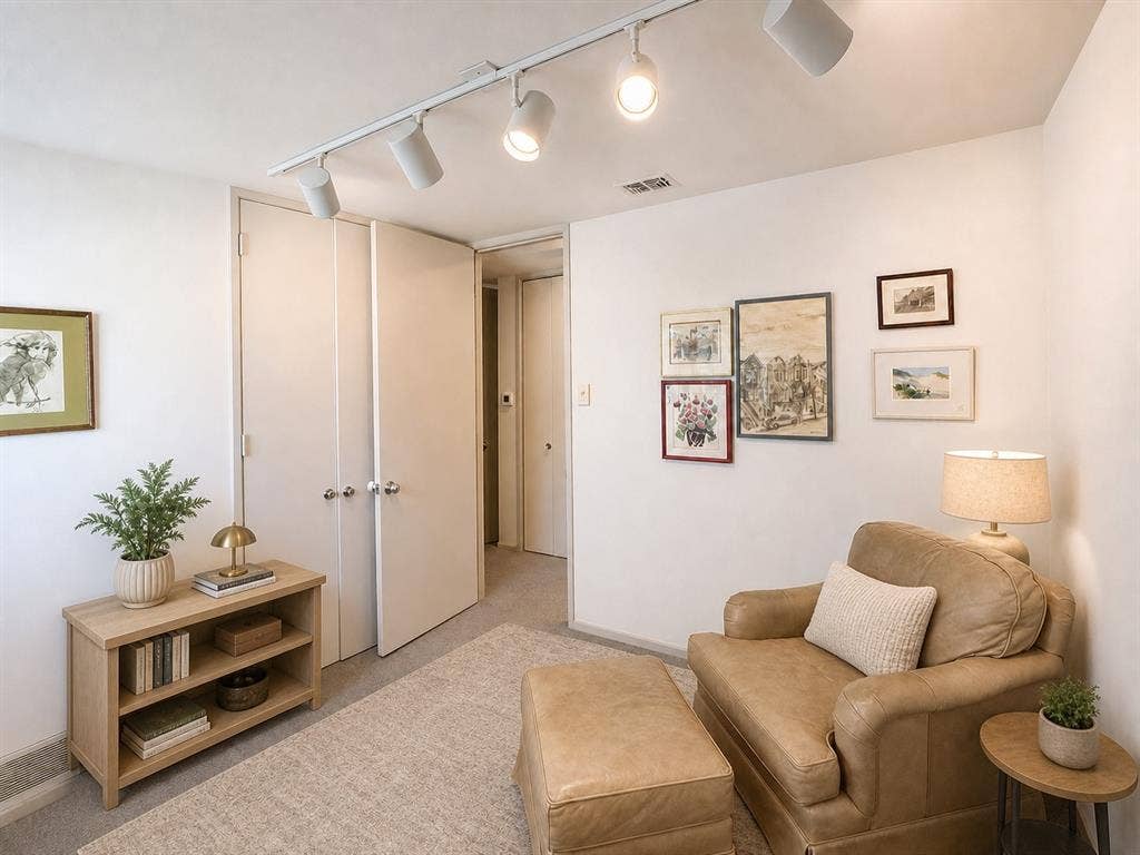 3401 Hanover Lane, Irving, TX 75062 Track lighting fixture with multiple spotlights