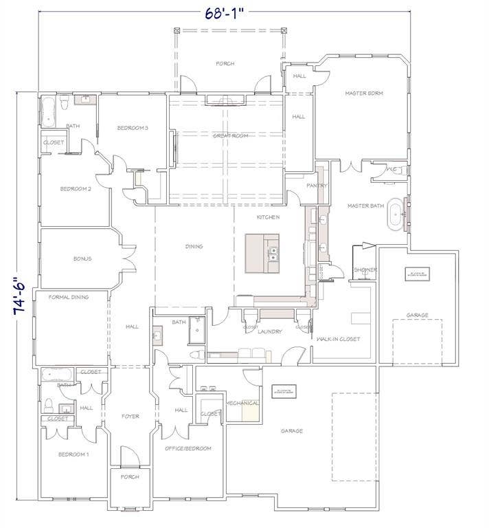 409 Saratoga Drive, Denton, TX 76210 Floor plan
