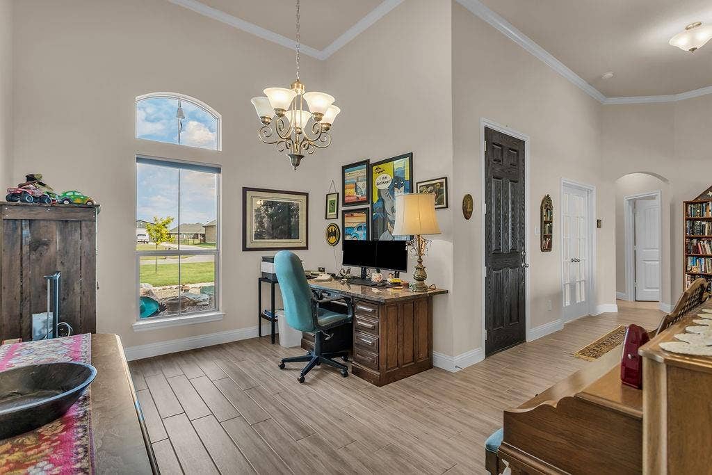 Dining room, currently used as office