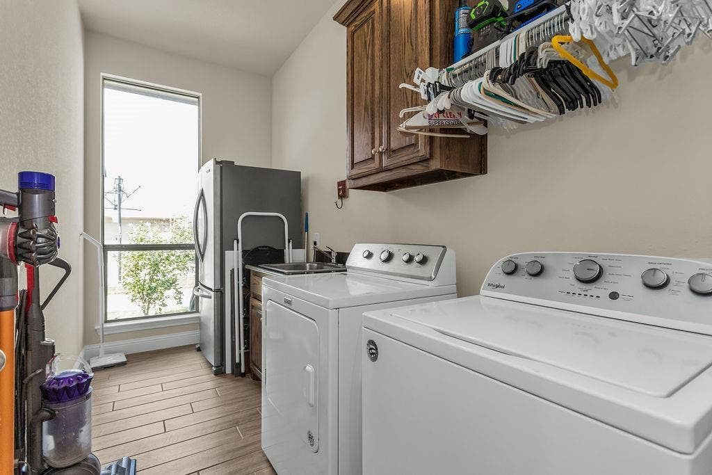 Oversized with room for fridge or freezer