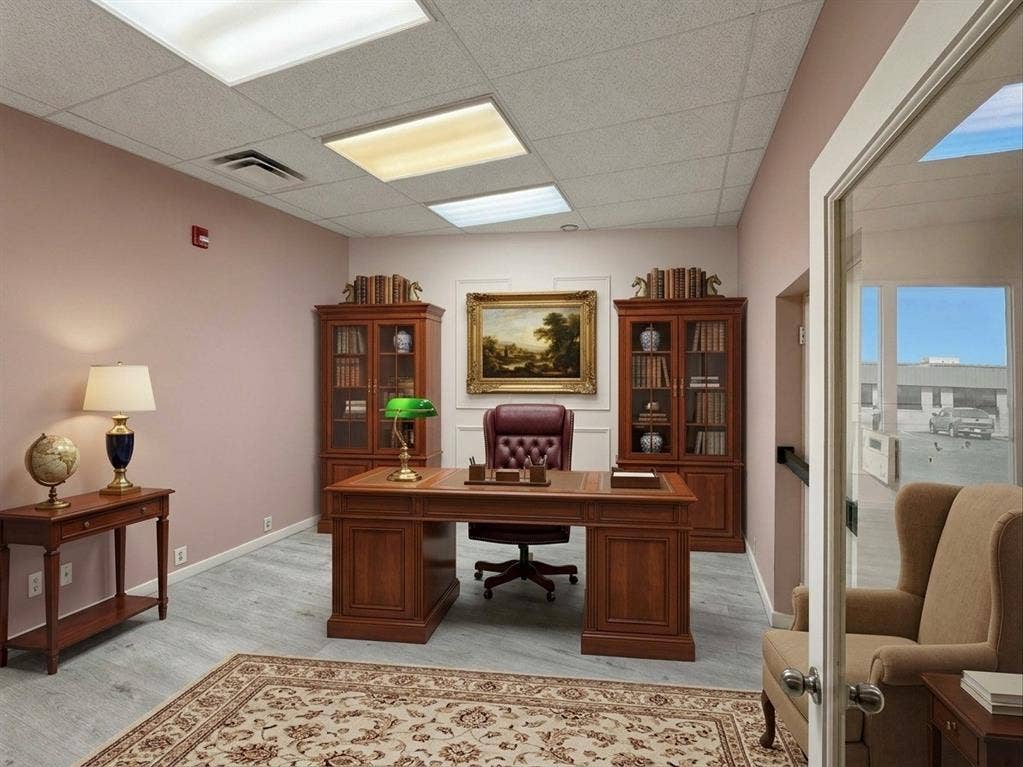 607 Cedar Street, Cedar Hill, TX 75104 Wood-finish flooring with a drop ceiling and recessed lighting