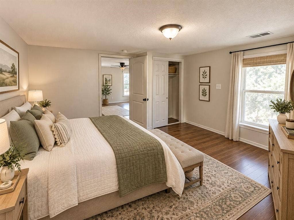 1203 N College Street, McKinney, TX 75069 Hardwood flooring, recessed lighting, and a double window