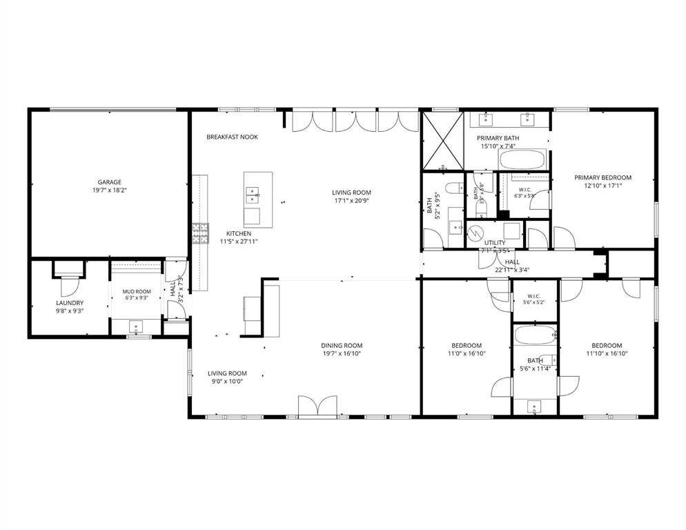 11864 Cold Harbor Lane, Dallas, TX 75244 Spacious single story ranch home with 3 bedrooms, 2.1 bathrooms and 2,361 square feet.