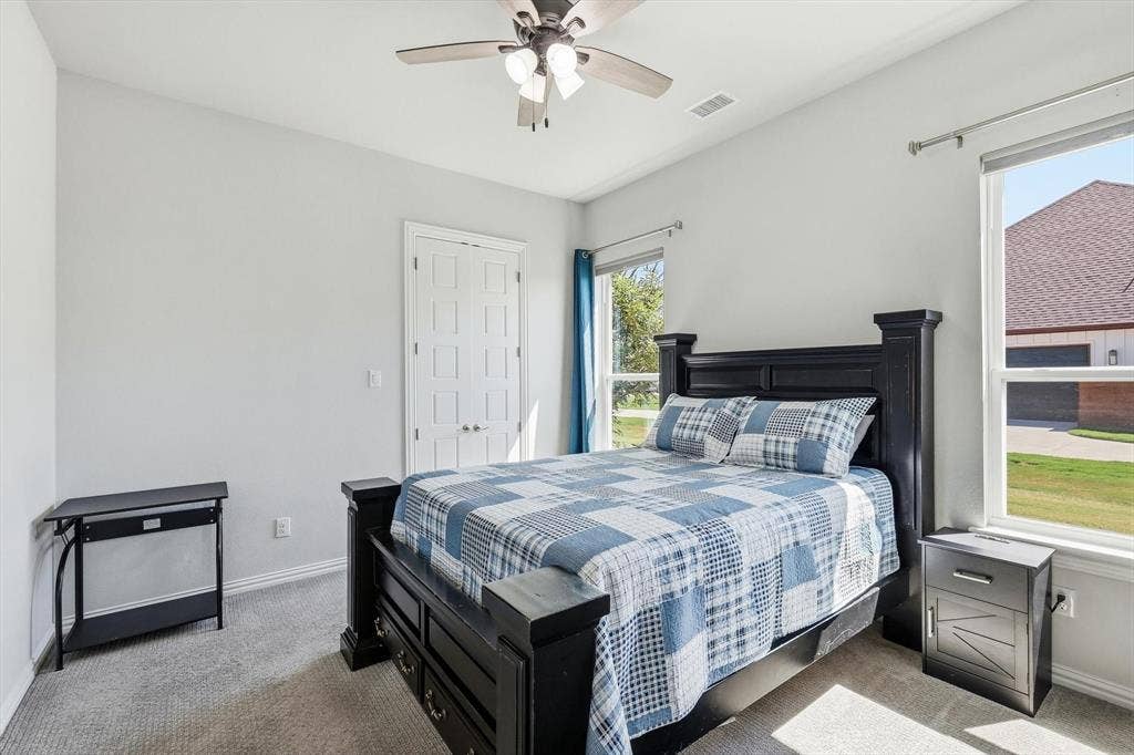 3424 Stardust Lane, Northlake, TX 76226 Bedroom 3 is split from the other bedrooms and is in the wing with the Game Room
