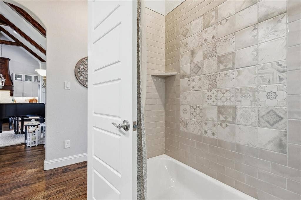 3424 Stardust Lane, Northlake, TX 76226 Bath #2 has special tile details in the tub-shower
