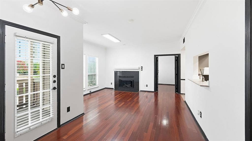 1700 Amelia Court, #126, Plano, TX 75075 Door to balcony from dining area or primary bedroom