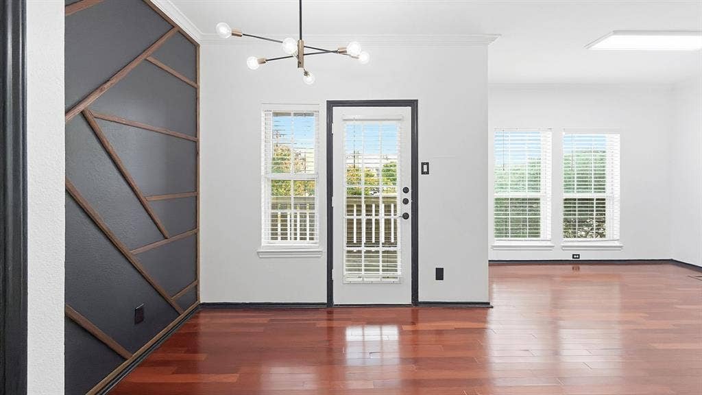 1700 Amelia Court, #126, Plano, TX 75075 Custom accent wall with geometric wood trim