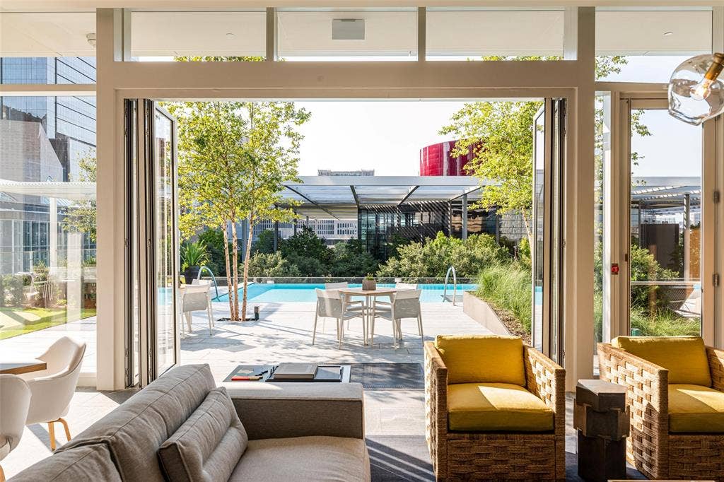 1747 Leonard Street, #2801, Dallas, TX 75201 Terrace and Swimming Pool