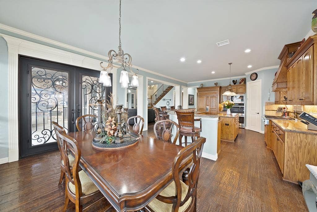 Breakfast nook offers plenty of space for an oversized table for those important family gatherings.