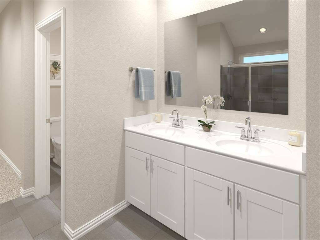 13228 Piney Woods Drive, Rowlett, TX 75809 Photo is not of the actual home, but is an inspirational photo of builder’s model home and may depict options, furnishings, and/or decorator features that are not included.