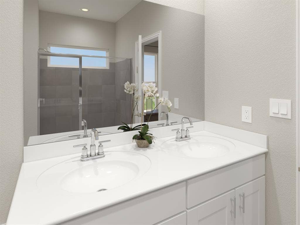 13235 Piney Woods Drive, Rowlett, TX 75089 Photo is not of the actual home, but is an inspirational photo of builder’s model home and may depict options, furnishings, and/or decorator features that are not included.