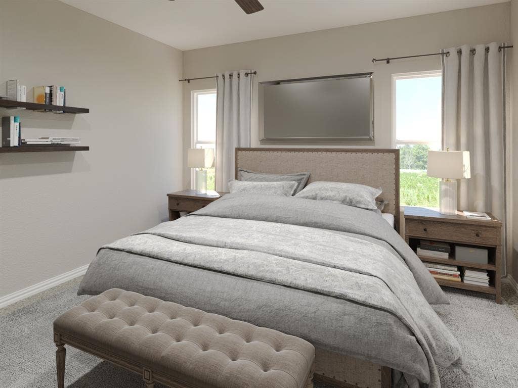 13235 Piney Woods Drive, Rowlett, TX 75089 Photo is not of the actual home, but is an inspirational photo of builder’s model home and may depict options, furnishings, and/or decorator features that are not included.
