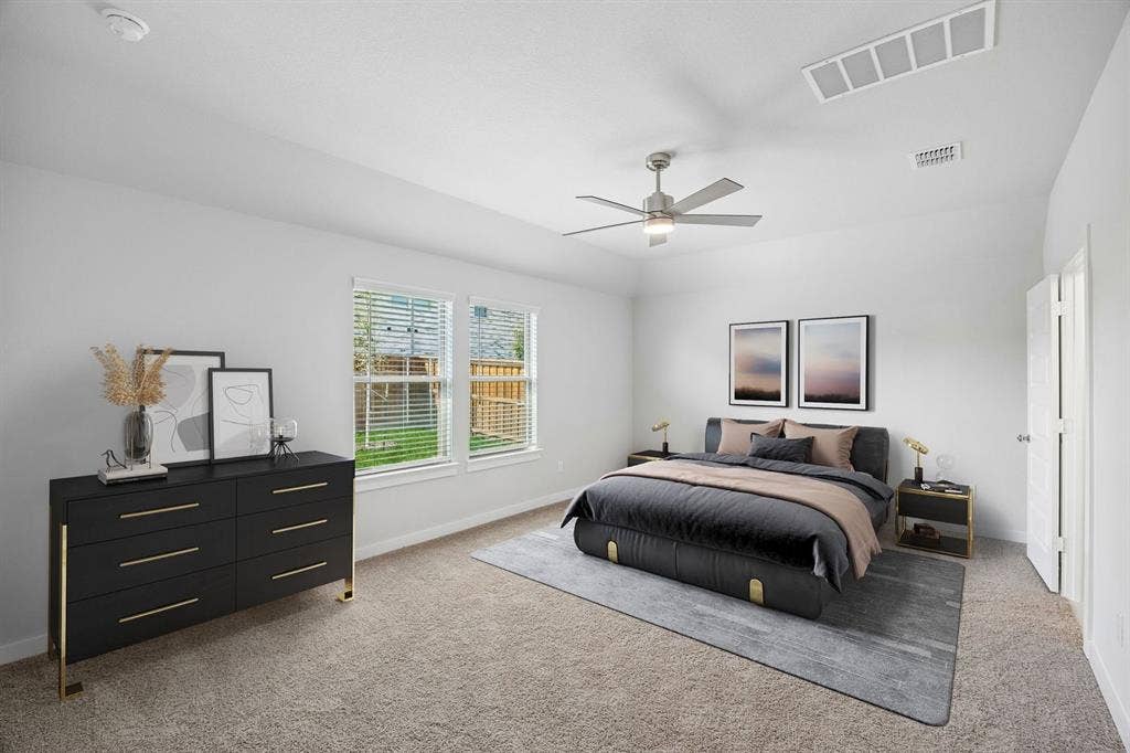 821 Talmadge Avenue, Aledo, TX 76008 Primary Suite in the Oscar home plan by Trophy Signature Homes – REPRESENTATIVE PHOTO