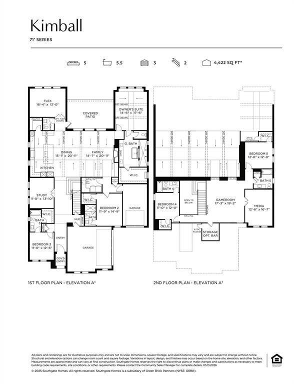 A luxurious floor plan that has ample space for entertaining, our Kimball floor plan offers a sophisticated space where your family can thrive!