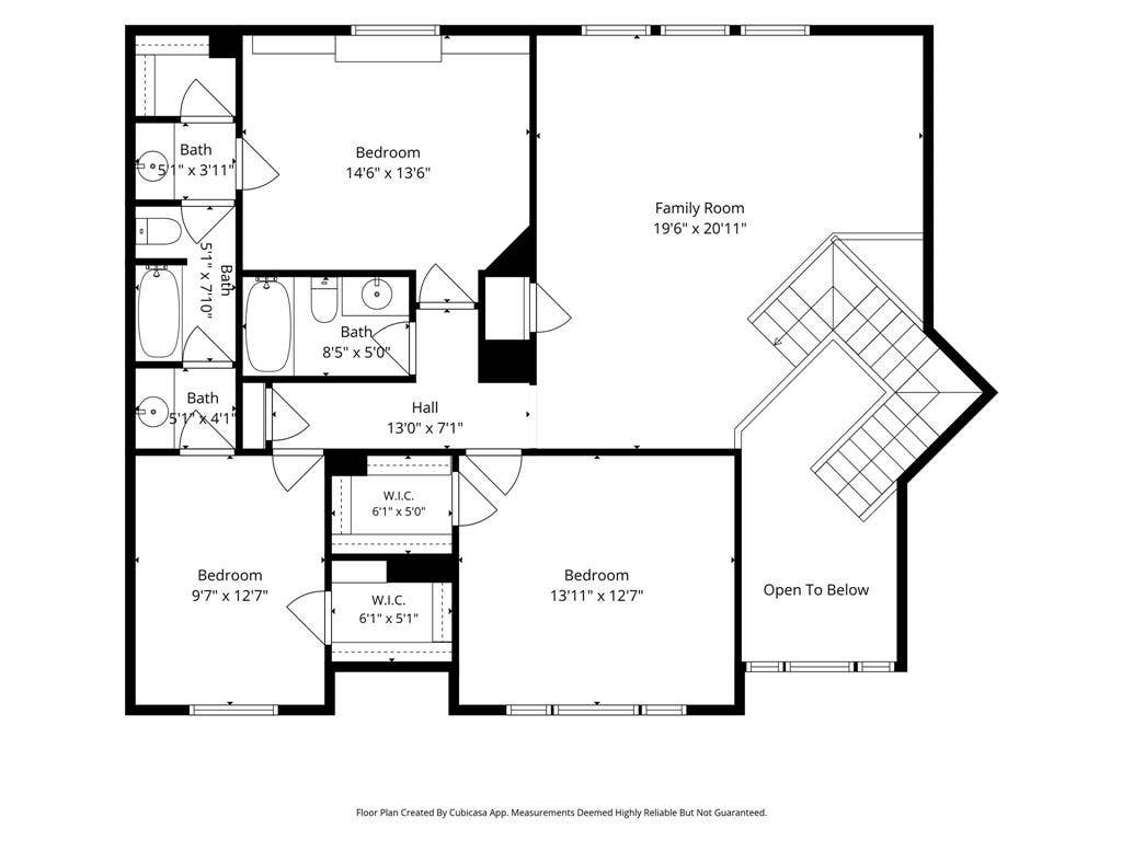 6416 Andora Drive, Plano, TX 75093 Upstairs floor plan. Two oversized bedrooms with ensuite and full bathroom with large family room.