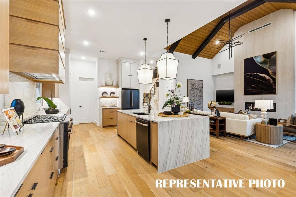 The chef in the family will never be left out of the party in this truly amazing kitchen.  REPRESENTATIVE PHOTO