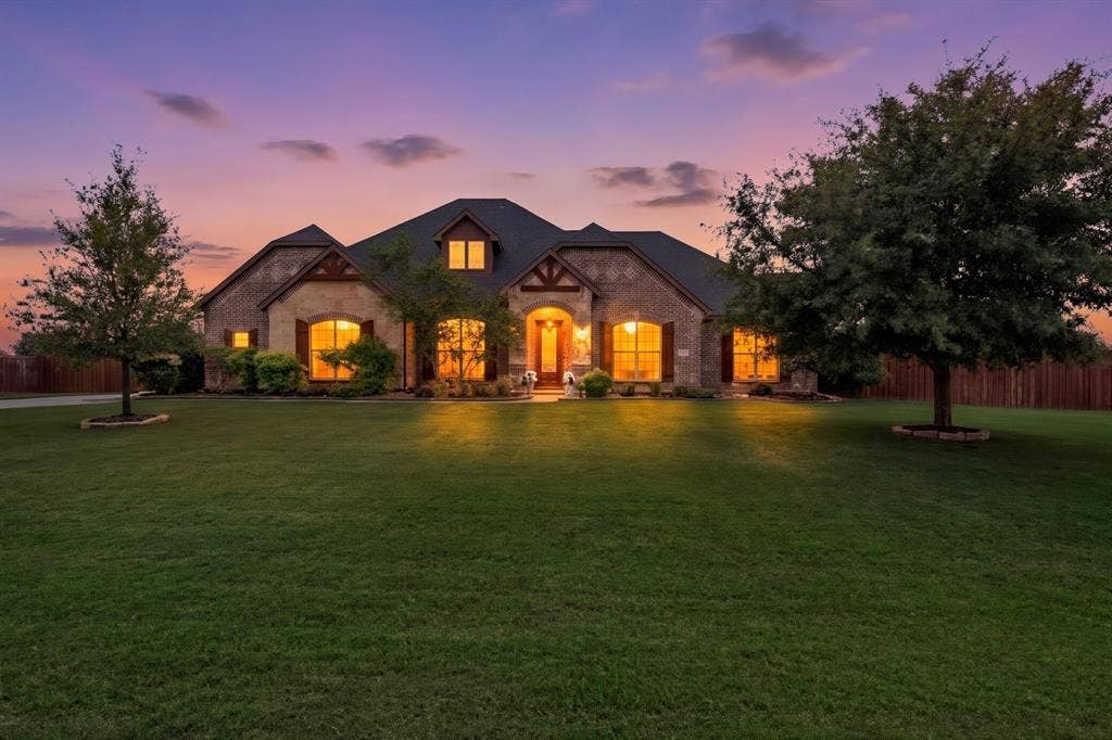 5020 Lindy Court, Midlothian, TX 76065 Brick and stone exterior with dark roof shingles