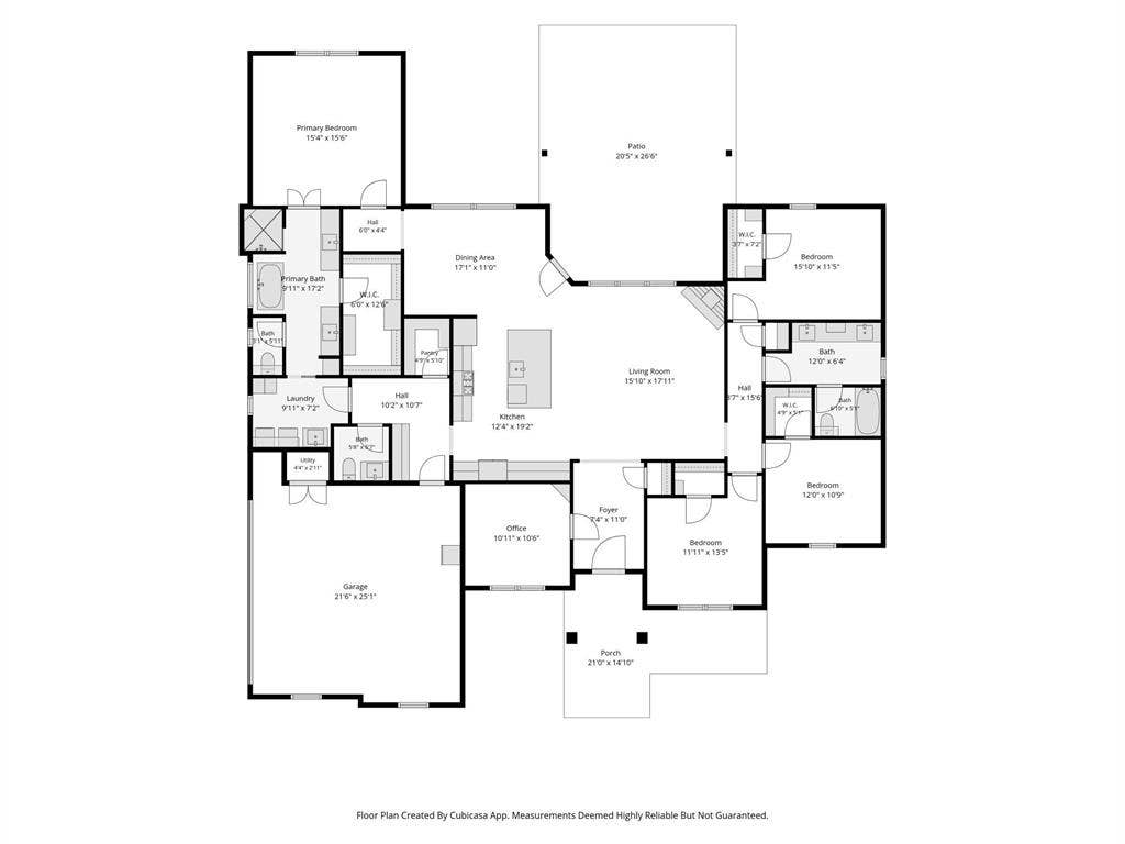 14486 Meadow Glen, Lindale, TX 75771 Floor plan