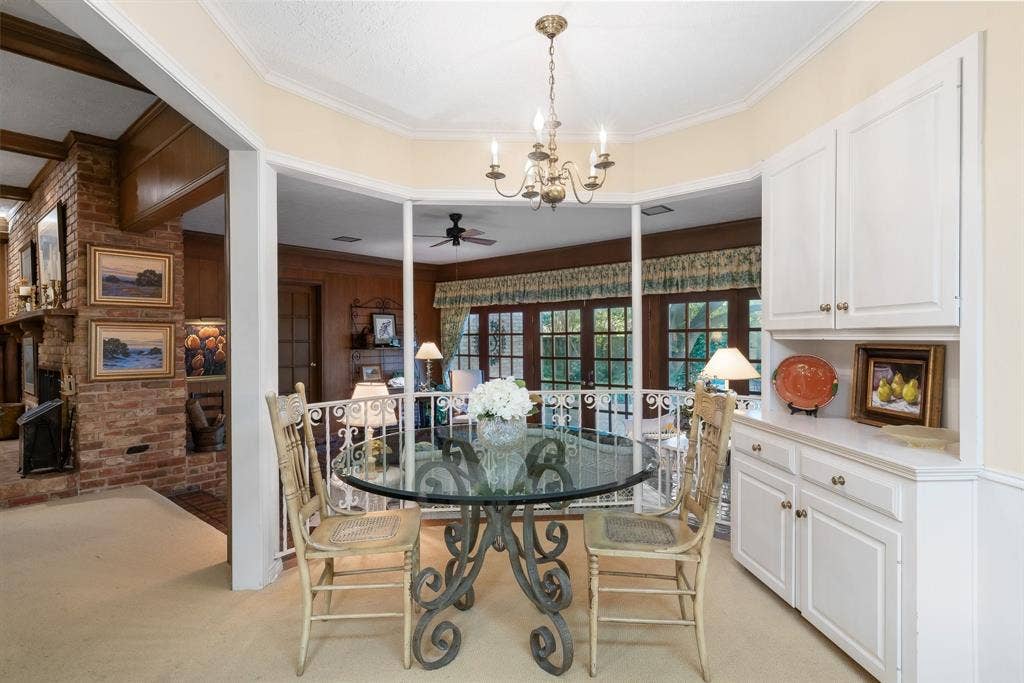 6950 Midcrest Drive, Dallas, TX 75254 Breakfast area with built in cabinets.