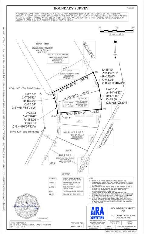 2237 Cedar Crest lot U & V Boulevard, Dallas, TX 75203 2237 Cedar Crest lot U & V Boulevard, Dallas, TX 75203