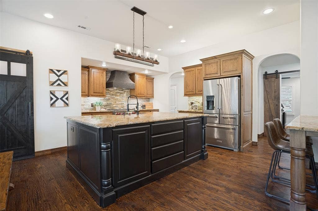 18 Brookhaven Drive, Lucas, TX 75002 Custom kitchen with massive center island