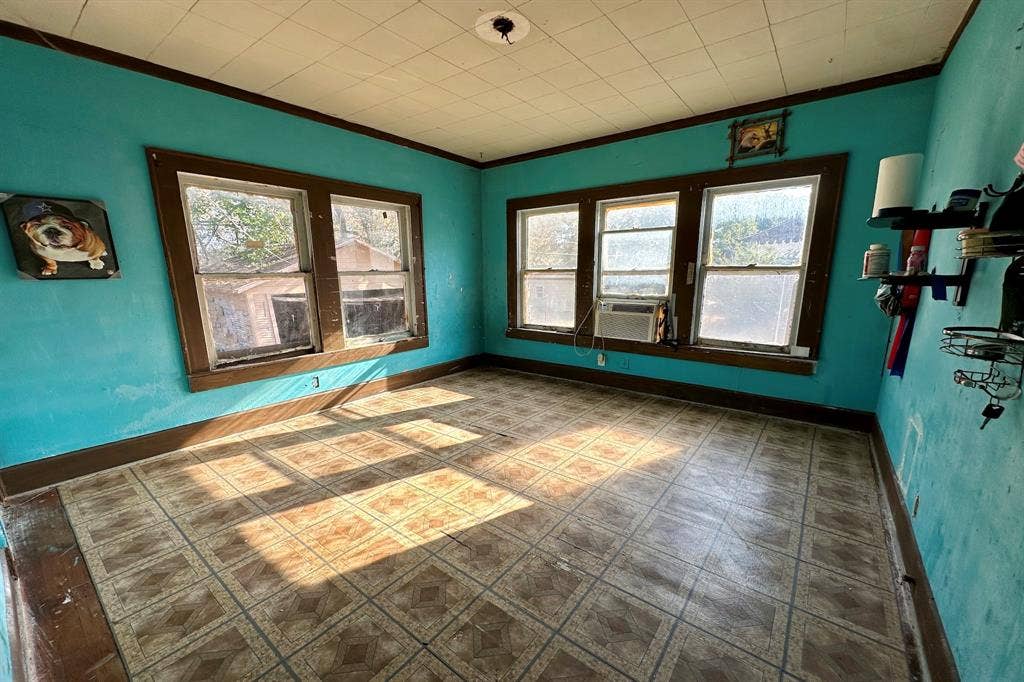 One of the spacious bedrooms