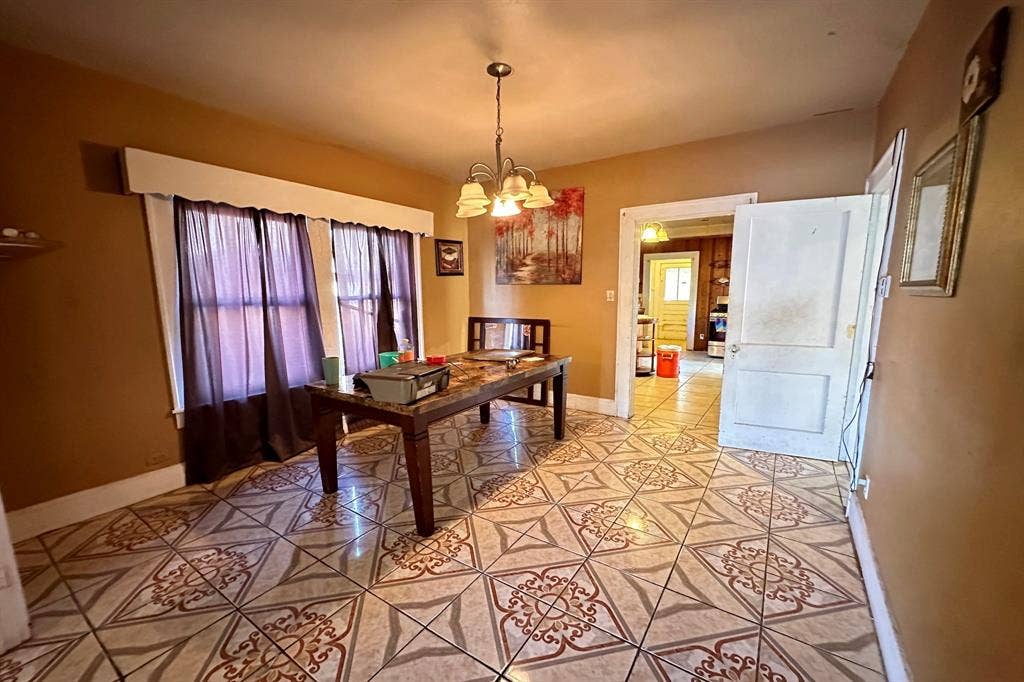 Large dining room open to the kitchen