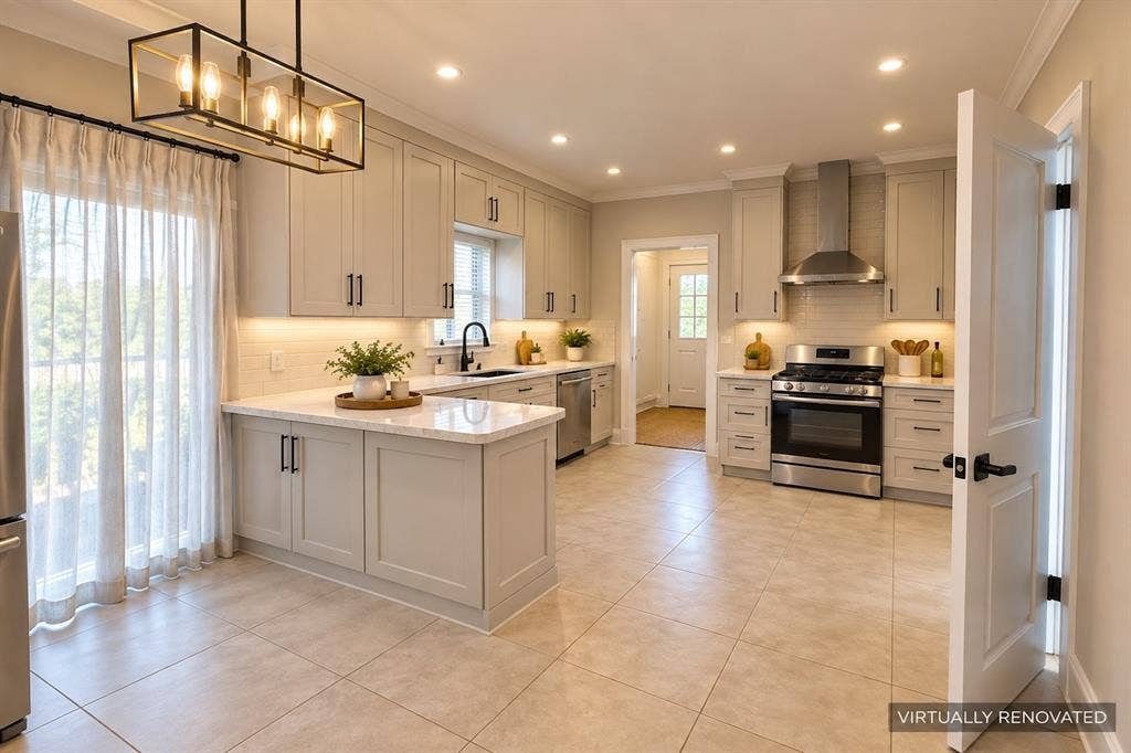 Kitchen virtually renovated