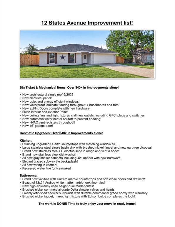 12 States Avenue, Midlothian, TX 76065 Amazing updates and improvements!