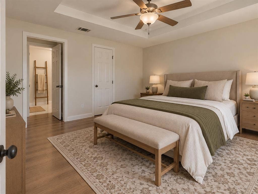 12 States Avenue, Midlothian, TX 76065 Digitally staged primary bedroom!
